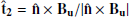 $ \mathbf{\hat t_2} = \mathbf{\hat n} \times \mathbf{B_u} / |\mathbf{\hat n} \times \mathbf{B_u}| $