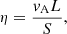 $$ \begin{aligned} \eta = \frac{v_{\rm A}L}{S}, \end{aligned} $$