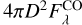 $4\pi {D^2}F_\lambda ^{{\rm{CO}}}$