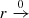 $ r\xrightarrow0 $