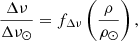 $$ \begin{aligned} \frac{\Delta \nu }{\Delta \nu _{\odot }}&= f_{\Delta \nu }\left(\frac{\rho }{\rho _{\odot }}\right), \end{aligned} $$