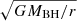$ \sqrt{G M_{\mathrm{BH}}/r} $