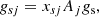 $$ \begin{aligned} g_{sj}=x_{sj} A_j g_{\rm s}, \end{aligned} $$