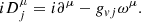 $$ \begin{aligned} iD^{\mu }_j = i \partial ^{\mu }-g_{vj} \omega ^{\mu }. \end{aligned} $$