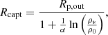 $$ \begin{aligned} R_{\mathrm{capt}} = \frac{R_{\mathrm{p, out}}}{1+\frac{1}{\alpha } \ln {\left(\frac{\rho _*}{\rho _0}\right)}} ,\end{aligned} $$