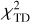 $\chi _{{\rm{TD}}}^{\rm{2}}$