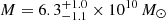 $ M=6.3^{+1.0}_{-1.1} \times 10^{10} \, M_\odot $