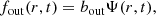$$ \begin{aligned} f_{\rm out}(r,t)=b_{\rm out}\Psi (r,t), \end{aligned} $$