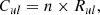$$ \begin{aligned} C_{ul} = n \times R_{ul} ,\end{aligned} $$