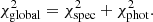 $$ \begin{aligned} \chi ^2_{\rm global} = \chi ^2_{\rm spec} + \chi ^2_{\rm phot}. \end{aligned} $$