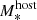 $ M^{\mathrm{host}}_{*} $
