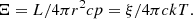 $$ \begin{aligned} \Xi = L/4\pi r^2 c p = \xi / 4 \pi c k T . \end{aligned} $$