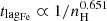 $ t_\mathrm{lag_{\mathrm{Fe}}} \varpropto 1/n_{\mathrm{H}}^{0.651} $