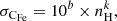 $$ \begin{aligned} \sigma _{\rm C_{\rm Fe}} = 10^{b} \times n_{\rm H}^{k}, \end{aligned} $$