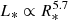 $ L_{*}\propto R_{*}^{5.7} $