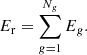 $$ \begin{aligned} E_{\mathrm{r}} = \sum _{g=1}^{N_{g}} E_{g}. \end{aligned} $$