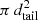 $ \pi\, d_{\rm tail}^2 $