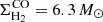 $ \Sigma_\mathrm{H_{2}}^{\mathrm{CO}} = 6.3\,M_\odot $