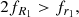 $$ \begin{aligned} 2f_{R_1} > f_{r_1} ,\end{aligned} $$