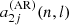 $ a^{(\mathrm{AR})}_{2j}(n,l) $