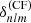 $ \delta^{(\mathrm{CF})}_{nlm} $