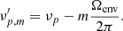 $$ \begin{aligned} \nu^\prime _{{p}, m} = \nu _{p} - m \frac{\Omega _\mathrm{env} }{2\pi }. \end{aligned} $$