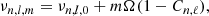 $$ \begin{aligned} \nu _{n,l,m} = \nu _{n,l,0} + m\Omega (1-C_{n,\ell }), \end{aligned} $$