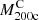 $ M_{\mathrm{200c}}^{\mathrm{C}} $