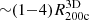 $ {\sim} (1{-}4)R_{\mathrm{200c}}^{\mathrm{3D}} $