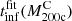 $ t_{\mathrm{inf}}^{\mathrm{fit}}(M_{\mathrm{200c}}^{\mathrm{C}}) $
