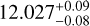 $12.027_{ - 0.08}^{ + 0.09}$