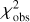 $\chi _{{\rm{obs}}}^2$