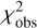 $\chi _{{\rm{obs}}}^2$