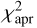 $\chi _{{\rm{apr}}}^2$