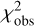 $\chi _{{\rm{obs}}}^2$