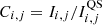 $ C_{i,j}=I_{i,j}/I_{i,j}^{\mathrm{QS}} $