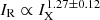 $ I_{\mathrm{R}} \propto I_{\mathrm{X}}^{1.27\pm 0.12} $