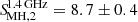 $ {S\!}^{\mathrm{1.4\,GHz}}_{\mathrm{MH,2}} = 8.7\pm 0.4 $