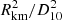 $ R_{\rm km}^2/D_{10}^2 $