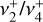 $v_2^ + /\nu _4^ + $