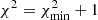 $ \chi^2=\chi^2_{\rm min}+1 $