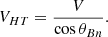 $$ \begin{aligned} V_{HT} = \frac{V}{\cos \theta _{Bn}} .\end{aligned} $$