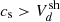 $ c_{\rm s} > V_d^{\rm sh} $