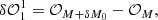 $$ \begin{aligned} \delta \mathcal{O} ^{1}_{1} = \mathcal{O} _{M + \delta M_{0}} - \mathcal{O} _{M}, \end{aligned} $$