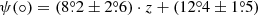 $ \psi(\circ) = (8{{\overset{\circ}{.}}}2 \pm 2{{\overset{\circ}{.}}}6)\cdot z + (12{{\overset{\circ}{.}}}4 \pm 1{{\overset{\circ}{.}}}5) $