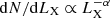 $ \mathrm{d}N/\mathrm{d}L_{\mathrm{X}}\propto L_{\mathrm{X}}^{-\alpha} $