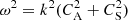 $ \omega^{2} = k^{2}(C^{2}_{\mathrm{A}} + C^{2}_{\mathrm{S}}) $