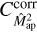 $C_{\hat M_{{\rm{ap}}}^2}^{{\rm{corr}}}$