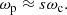 $$ \begin{aligned} \omega _{\rm p} \approx s\omega _{\rm c}. \end{aligned} $$