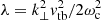 $ \lambda = k_\perp^2 v_{\rm tb}^2/2\omega_{\rm c}^2 $